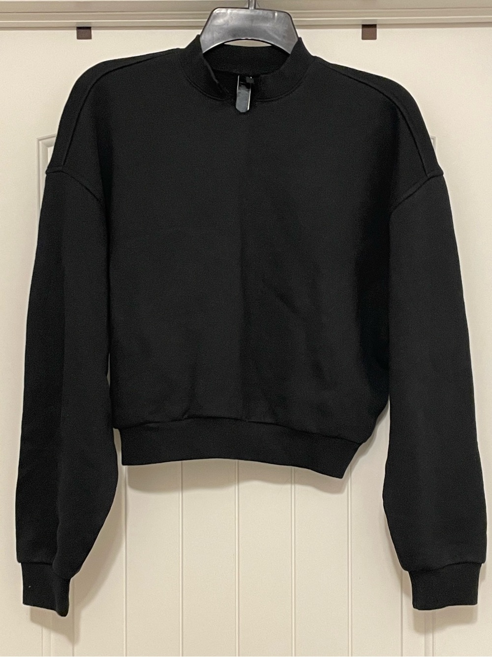 SKIMS Heavyweight Cotton Crewneck Sweatshirt Black Size XS